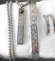Ayatul Kursi locket bracelet ring Silver Color(with lens)